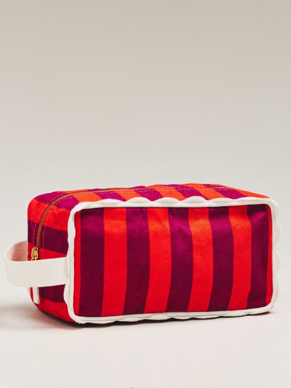 NWT Maeve Canvas Ruffle Cosmetic Bag